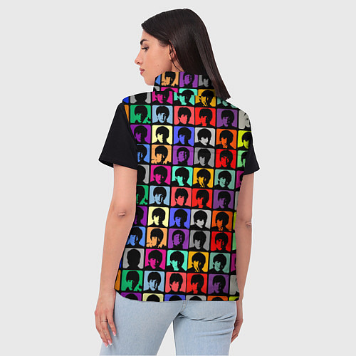 Женский жилет The Beatles: pop-art / 3D-Светло-серый – фото 4
