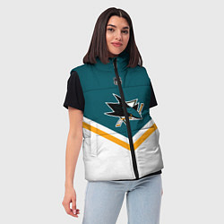 Женский жилет NHL: San Jose Sharks, цвет: 3D-светло-серый — фото 2