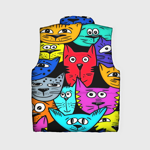 Женский жилет Кошачьи мордочки / 3D-Красный – фото 2