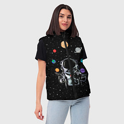 Женский жилет Космический жонглер, цвет: 3D-светло-серый — фото 2