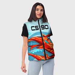 Женский жилет CS GO: AR Style, цвет: 3D-красный — фото 2