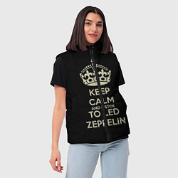 Женский жилет Keep Calm & Led Zeppelin, цвет: 3D-черный — фото 2