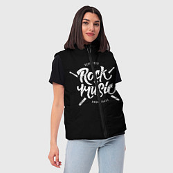 Женский жилет Rock Music, цвет: 3D-черный — фото 2