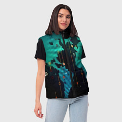 Женский жилет Digital world, цвет: 3D-красный — фото 2