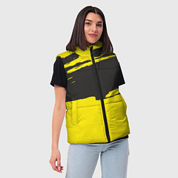 Женский жилет Чёрно-жёлтый, цвет: 3D-черный — фото 2