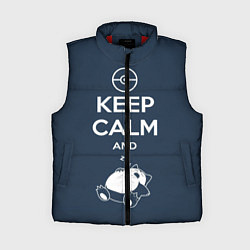 Женский жилет Keep Calm & Squirtle, цвет: 3D-красный