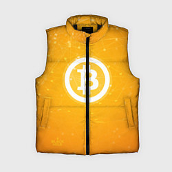 Женский жилет Bitcoin Orange, цвет: 3D-черный