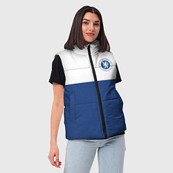 Женский жилет Chelsea FC: Light Blue, цвет: 3D-красный — фото 2