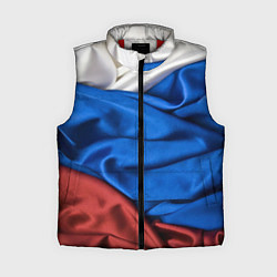 Женский жилет Российский Триколор, цвет: 3D-красный