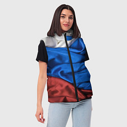 Женский жилет Российский Триколор, цвет: 3D-красный — фото 2