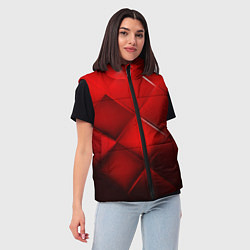 Женский жилет Red squares, цвет: 3D-светло-серый — фото 2