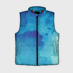 Женский жилет Синяя акварель, цвет: 3D-красный