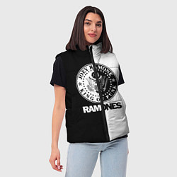 Женский жилет Ramones B&W, цвет: 3D-черный — фото 2