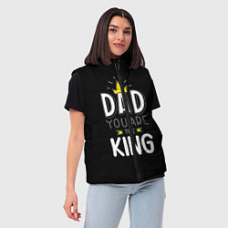 Женский жилет Dad you are the King, цвет: 3D-красный — фото 2