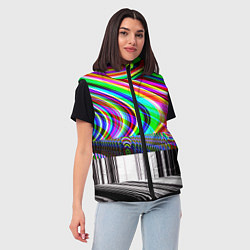 Женский жилет TV Glitch, цвет: 3D-светло-серый — фото 2