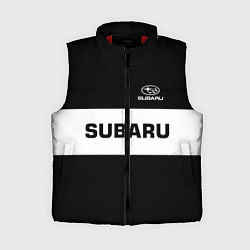 Женский жилет Subaru: Black Sport, цвет: 3D-красный