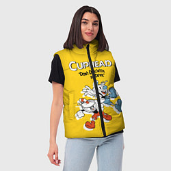 Женский жилет Cuphead: Don't deal with the Devil, цвет: 3D-красный — фото 2