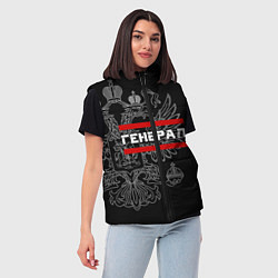 Женский жилет Генерал, белый герб РФ, цвет: 3D-красный — фото 2