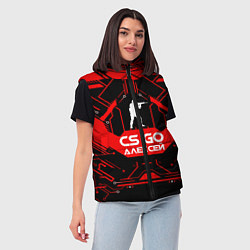 Женский жилет CS:GO - Алексей, цвет: 3D-черный — фото 2