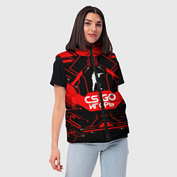 Женский жилет CS:GO - Игорь, цвет: 3D-красный — фото 2