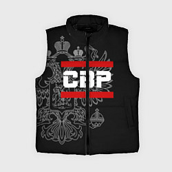 Женский жилет СВР: герб РФ, цвет: 3D-черный