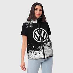 Женский жилет Volkswagen: Black Spray, цвет: 3D-черный — фото 2