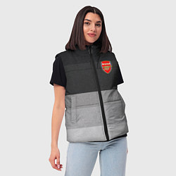 Женский жилет ФК Арсенал: Серый стиль, цвет: 3D-светло-серый — фото 2