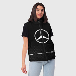 Женский жилет Mercedes: Black Abstract, цвет: 3D-черный — фото 2