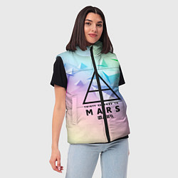 Женский жилет 30 Seconds to Mars, цвет: 3D-черный — фото 2