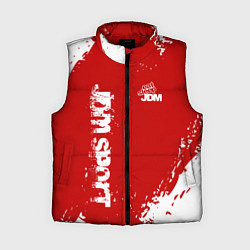 Женский жилет Eat Sleep JDM: Red Style, цвет: 3D-красный
