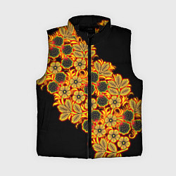 Женский жилет Славянская роспись, цвет: 3D-черный