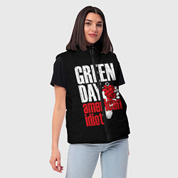 Женский жилет Green Day: American Idiot, цвет: 3D-черный — фото 2