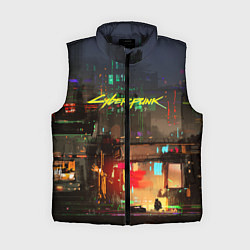Женский жилет Cyberpunk 2077: Night City, цвет: 3D-черный