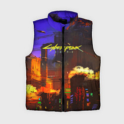 Женский жилет Cyberpunk 2077: Night City, цвет: 3D-черный