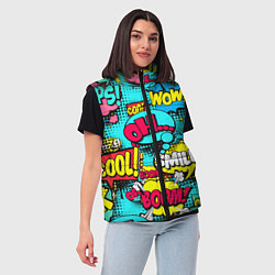 Женский жилет Кислотный поп-арт, цвет: 3D-черный — фото 2