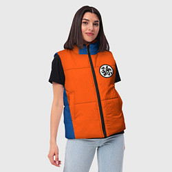 Женский жилет DBZ: Goku Kanji Emblem, цвет: 3D-светло-серый — фото 2