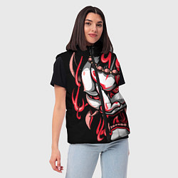 Женский жилет Демон Они, цвет: 3D-красный — фото 2