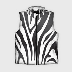 Женский жилет Африканская зебра, цвет: 3D-светло-серый