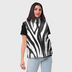 Женский жилет Африканская зебра, цвет: 3D-светло-серый — фото 2