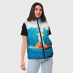 Женский жилет Кот-серфер, цвет: 3D-светло-серый — фото 2