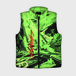 Женский жилет Cyberpunk 2077: Green Breaks, цвет: 3D-светло-серый