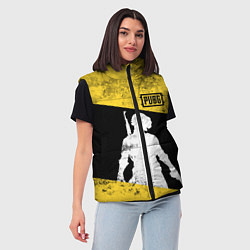 Женский жилет PUBG: Yellow Grunge, цвет: 3D-красный — фото 2