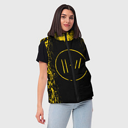 Женский жилет 21 Pilots: Yellow & Black, цвет: 3D-красный — фото 2