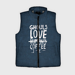 Женский жилет Ghouls Love Coffee, цвет: 3D-светло-серый