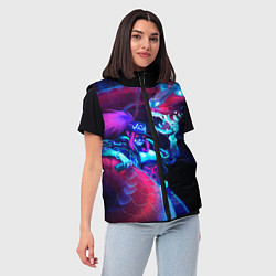 Женский жилет Akali KDA, цвет: 3D-красный — фото 2