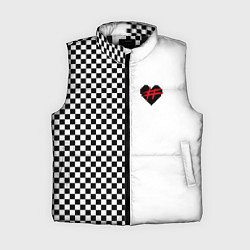 Женский жилет ФРЕНДЗОНА: Шахматы, цвет: 3D-черный