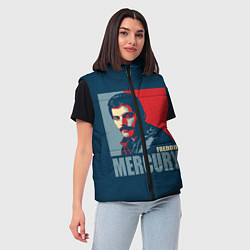 Женский жилет Queen: Freddie Mercury, цвет: 3D-красный — фото 2