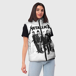 Женский жилет Metallica, цвет: 3D-светло-серый — фото 2