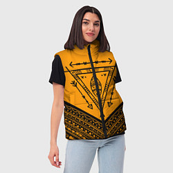 Женский жилет Native American: Yellow Style, цвет: 3D-светло-серый — фото 2