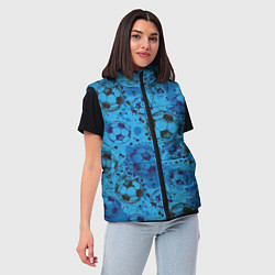Женский жилет Футбольные мячи, цвет: 3D-черный — фото 2